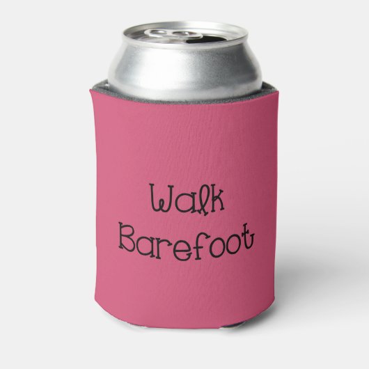 Walk Barefoot Text Gezegden Blikjeskoeler (Blikje Achterkant)