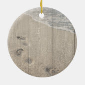 Walk Beside Us Memorial Ceramic Photo Ornament (Achterkant)