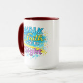 Walk by Faith Not by Sight Inspirational Mug (Devant gauche)