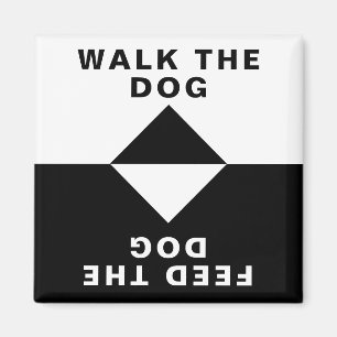 Walk de hond, voer de hond magneet