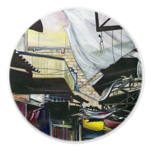 Walk Home door Antiquity, Jerusalem Keramische Knop (Voorkant)