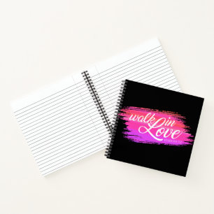 Walk in Love Bible Quote Valentijn Notitieboek
