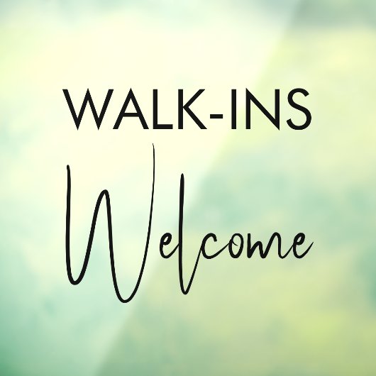 Walk-ins Welkome Moderne Minimale Hair Nail Salon Raamsticker (Vel 3)