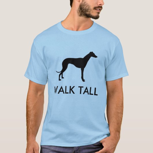 Walk Tall Greyhound Silhouette T-Shirt (Voorkant)