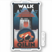 Walk van de grafische kaart van de Qilin Mountain Sticker (Voorkant)