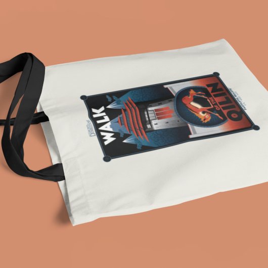 Walk van de grafische kaart van de Qilin Mountain Tote Bag