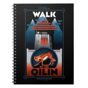 Walk van de grafische kaart van het Qilin-gebergte Notitieboek