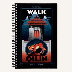 Walk van de grafische kaart van het Qilin-gebergte Notitieboek