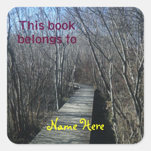 Walk Way Dit boek hoort bij, Bookplate Sticker (Voorkant)