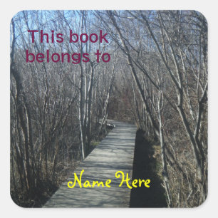 Walk Way Dit boek hoort bij, Bookplate Sticker