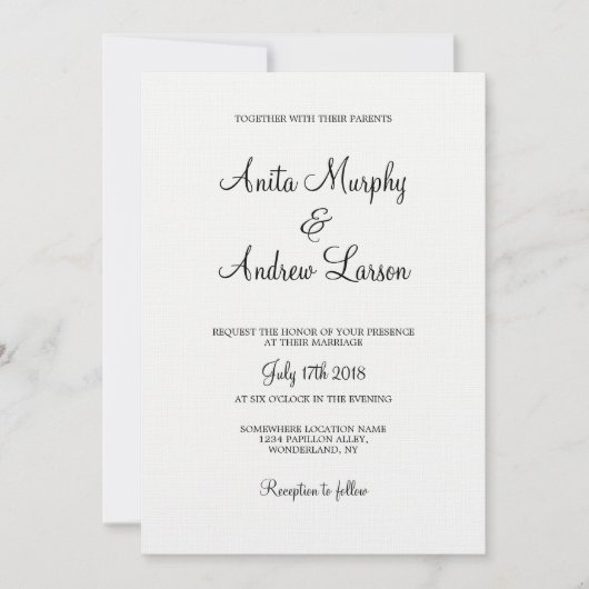 'Walk with Me' Bruiloft Uitnodiging Ontwerp (Voorkant)