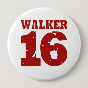 Walker 16 Campaign Jersey verhit Ronde Button 4,0 Cm