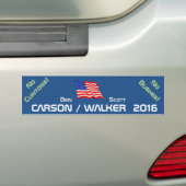WALKER 2016 - geen klintons op struiken Bumpersticker (Op auto)