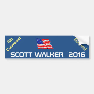 WALKER 2016 - geen klintons op struiken Bumpersticker