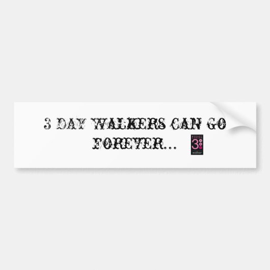 Walker Bumpersticker (Voorkant)