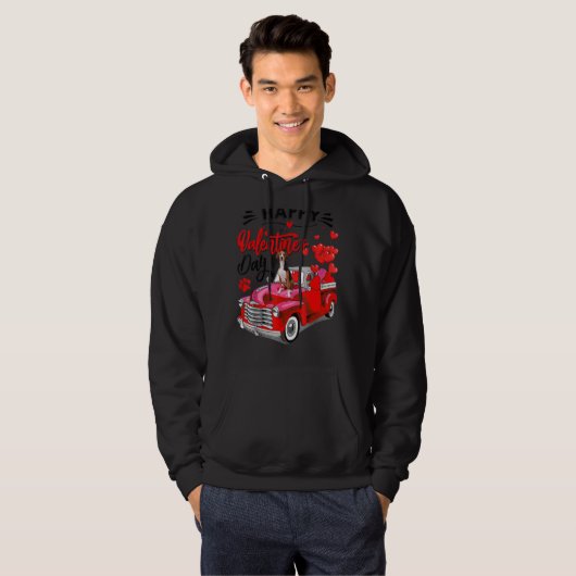 Walker Coonhound Happy Valentine's Day Cla Hoodie (Voorkant volledig)