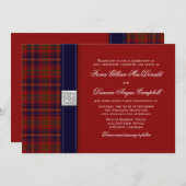 Walker Evening Tartan Celtic Wedding Uitnodiging (Voorkant / Achterkant)