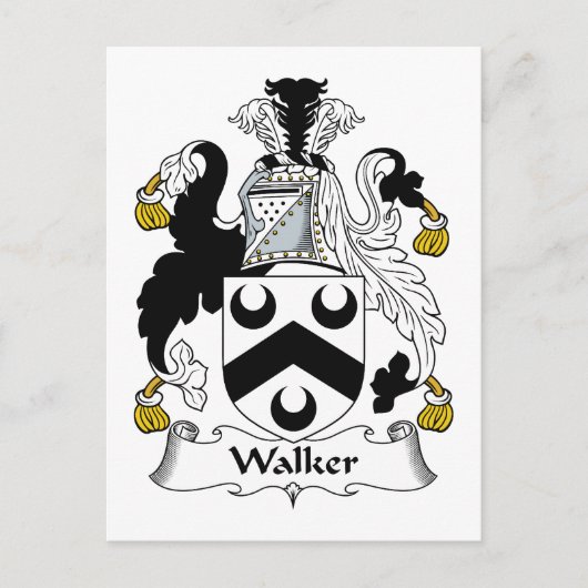 Walker Family Crest Briefkaart (Voorkant)