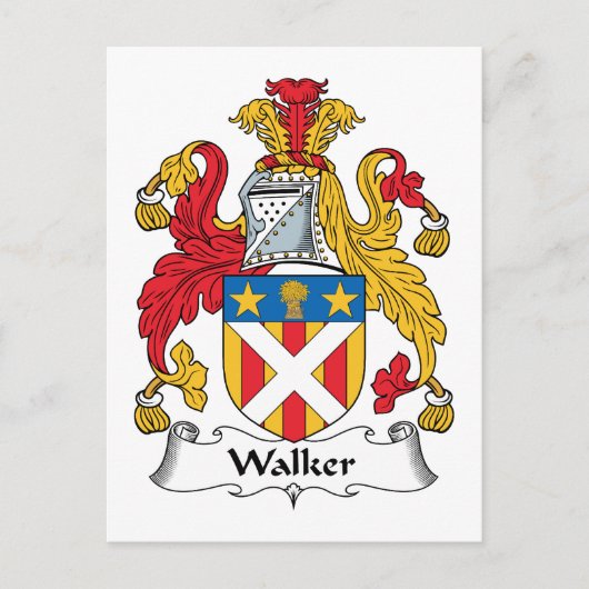 Walker Family Crest Briefkaart (Voorkant)
