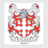 Walker Family Crest Sticker (Vel)