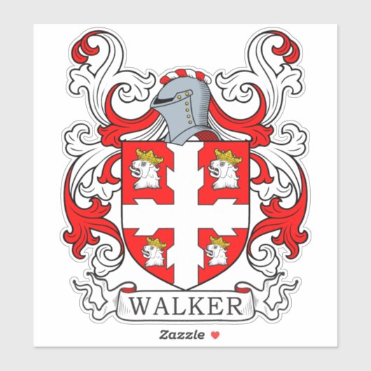 Walker Family Crest Sticker (Vel)