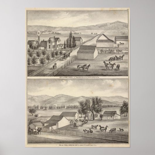 Walker, Knittel-woningen, boerderijen Poster (Voorkant)