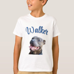 Walker Naam Met Staffy Bull Terrier, T-shirt