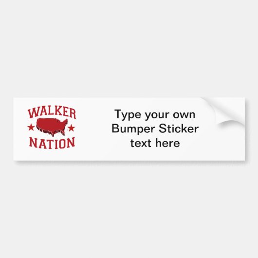 WALKER NATION BUMPERSTICKER (Voorkant)