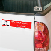 Walker Works voor Koch Bumpersticker (Op Truck)