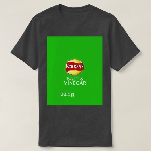 Walkers Salt Vinegar Crises design T-shirt (Design voorkant)