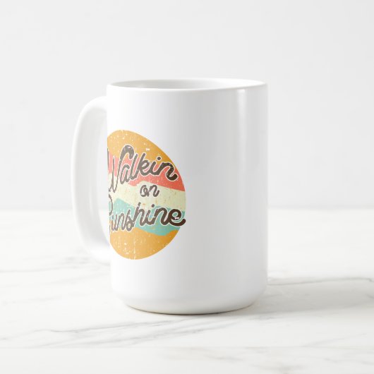 Walkin op Sunshine Retro Koffiemok (Voorkant links)