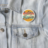 Walkin op Sunshine Retro Ronde Button 5,7 Cm (In situ)