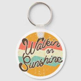 Walkin op Sunshine Retro Sleutelhanger