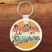Walkin op Sunshine Retro Sleutelhanger (Voorkant)