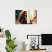 Walking Banjo Poster (Thuiskantoor)