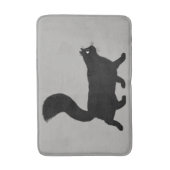 Walking Black Cat | Cool Kat Lover's Badmat (Voorkant Verticaal)