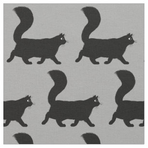 Walking Black Cats Patroon   Cool Kat Lover's Stof