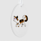 Walking Calico Cat Ornament (voorkant)