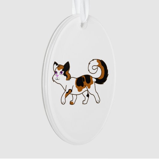 Walking Calico Cat Ornament (voorkant)