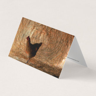 "Walking" - Digitaal verbeterde foto van Chicken & Kaart