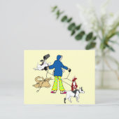 Walking Flyball-honden Briefkaart (Staand voorkant)