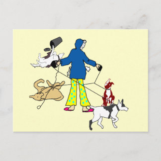 Walking Flyball-honden Briefkaart