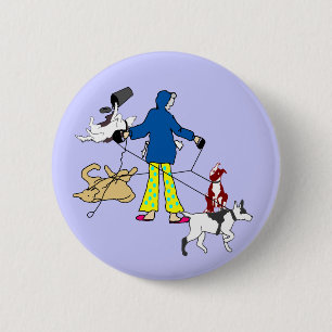 Walking Flyball-honden Ronde Button 5,7 Cm