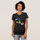 Walking Flyball-honden T-shirt (Voorkant volledig)