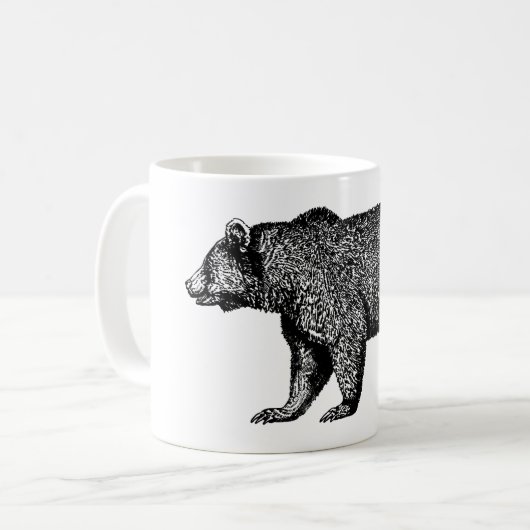 Walking Grizzly Beer Coffee Mok (Voorkant links)