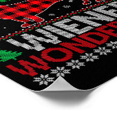 Walking In A Wiener Wonderland Funny Dachshund Chr Poster (Hoek)