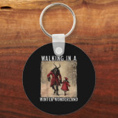 Walking In A Winter Wonderland Krampus Creepy Horr Sleutelhanger (Voorkant)