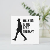 Walking is the Best Therapy Quote Kaart (Staand voorkant)