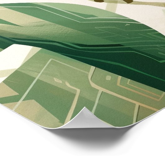 Walking Maze Poster - Leuke en uitdagende Maze Art (Hoek)