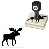 Walking Moose Silhouet | Wilde dieren Rubberstempel (Gestempeld)